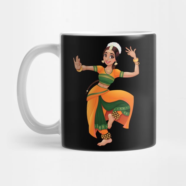 Dancing Indian Girl Colorful Creative Design by Stylomart